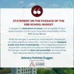 Statement On the Passage of the EBR School Budget